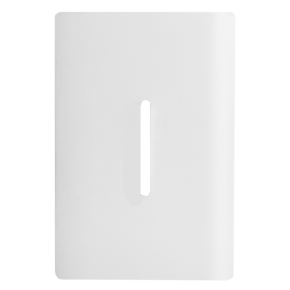 Placa P/ 1 Interruptor Vertical 4x2 Com Suporte - Novara Branco